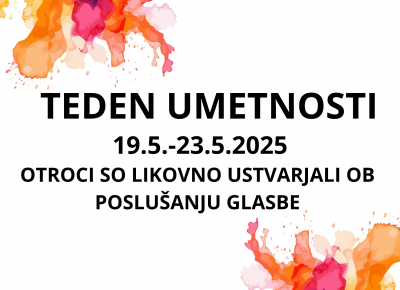 Teden umetnosti v enoti Lehte
