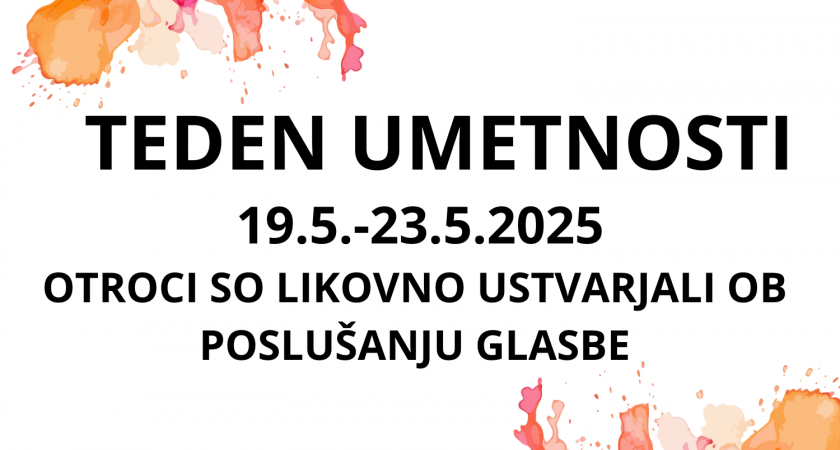 Teden umetnosti v enoti Lehte