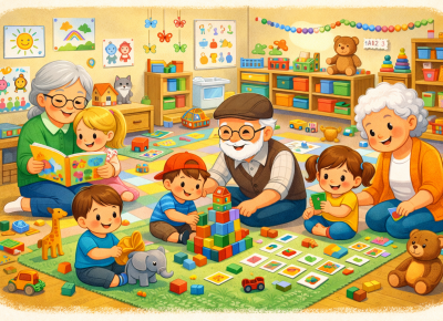 Srečanje non in nonotov v našem vrtcu